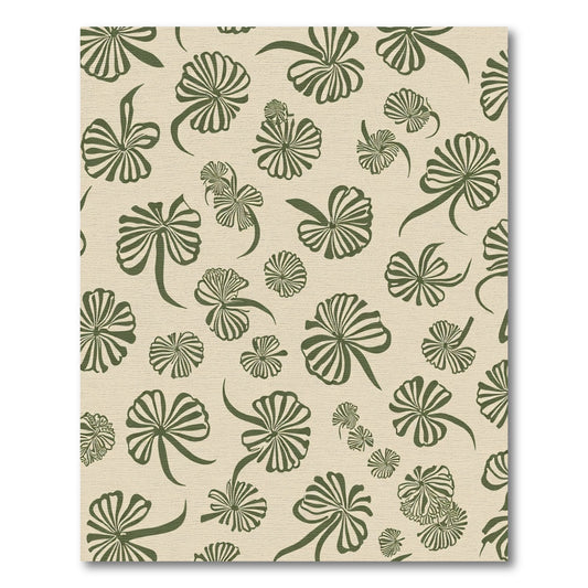 Olive Ginkgo Leaf Medley Rug