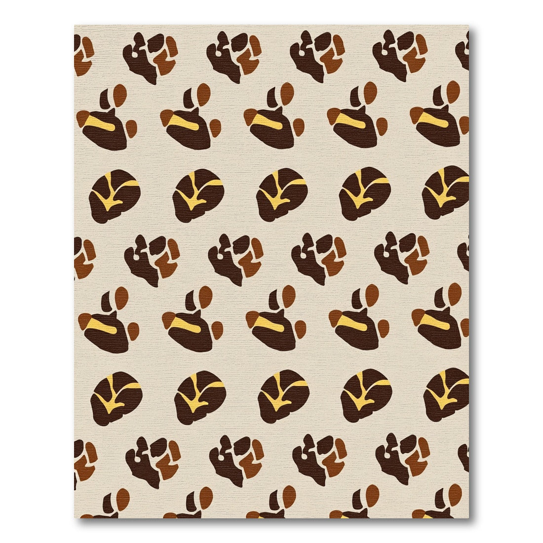 Brown Tan Abstract Animal Spot Rug
