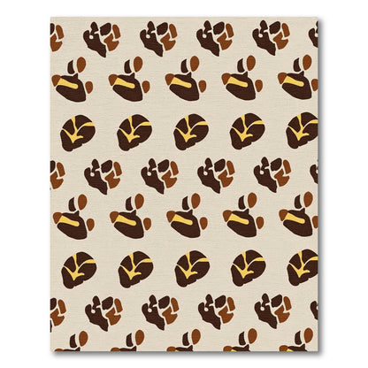 Brown Tan Abstract Animal Spot Rug