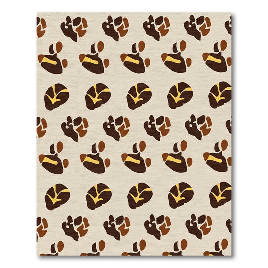 Brown Tan Abstract Animal Spot Rug