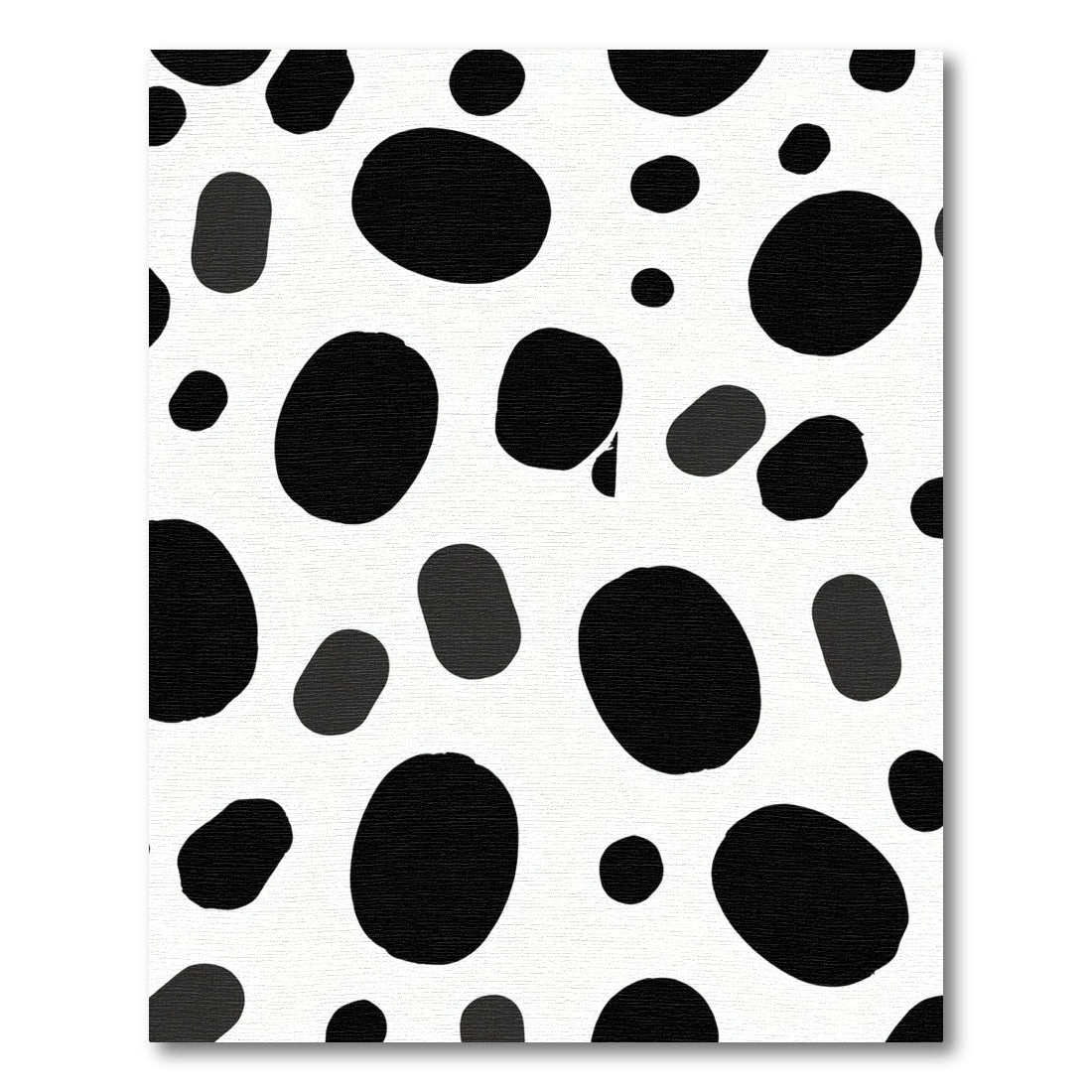 Black White Spotty Organic Forms Rug