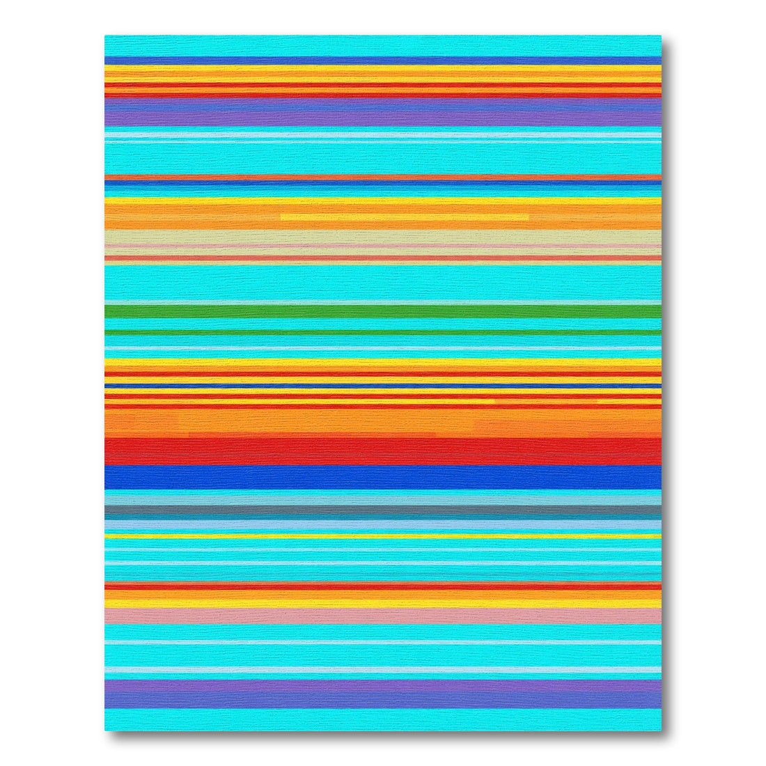 Vibrant Striped Rainbow Bands Rug