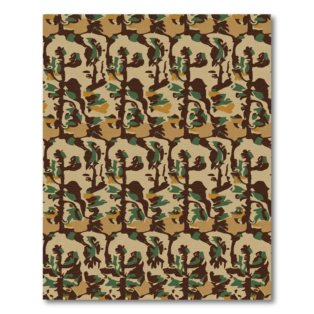 Camouflage Military Earth Tones Rug