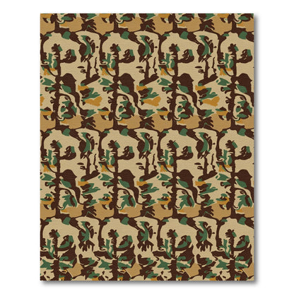 Camouflage Military Earth Tones Rug