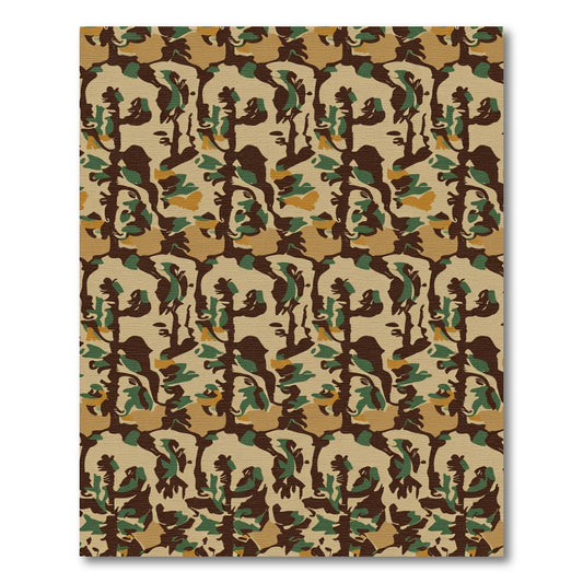 Camouflage Military Earth Tones Rug