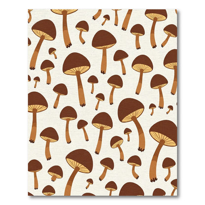 Brown Mushroom Forest Collection Rug