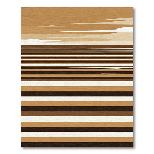 Earthy Layered Landscape Horizon Rug