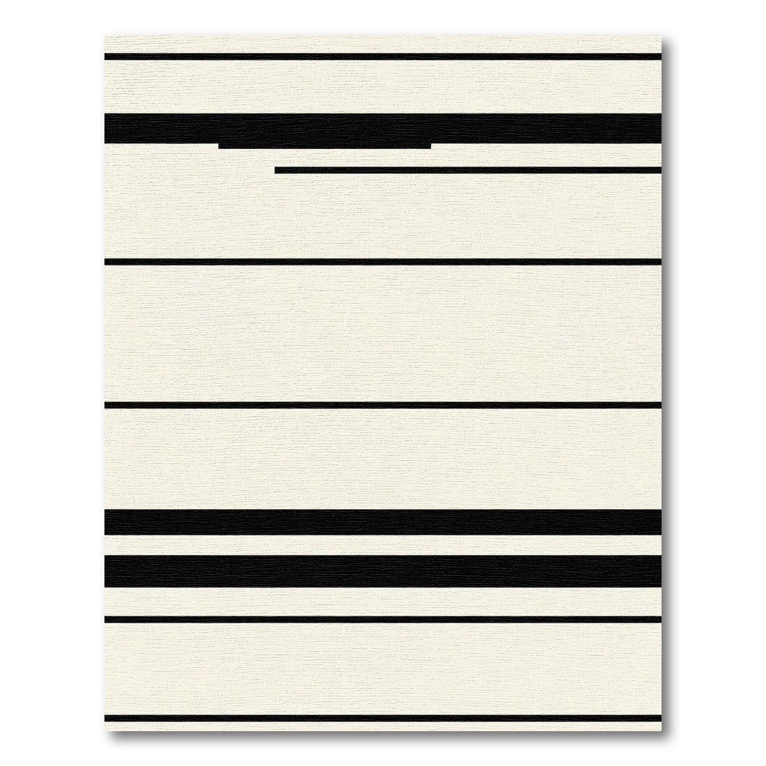 Black Bold Stripe Cream Ground Rug