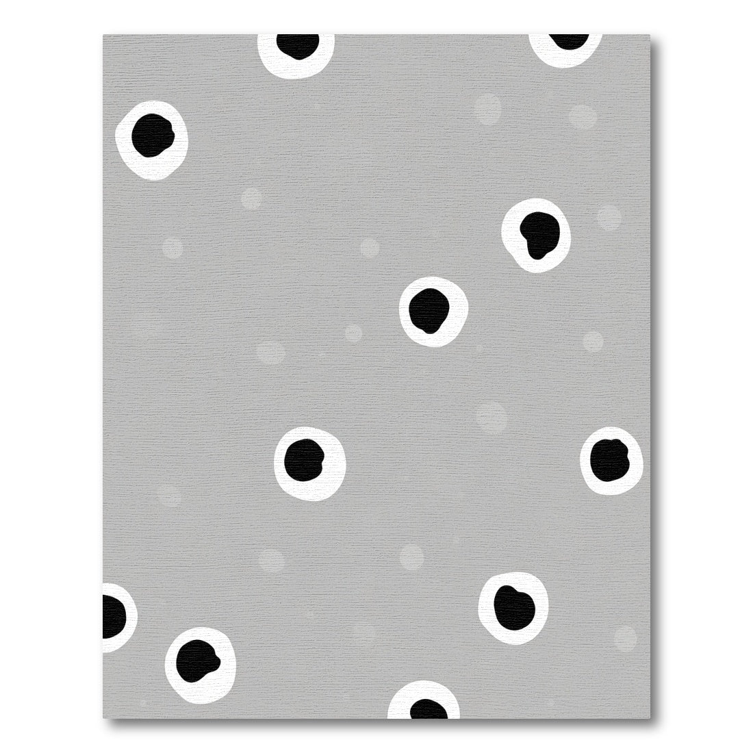 Concrete Gray And Black Polka Dots Rug