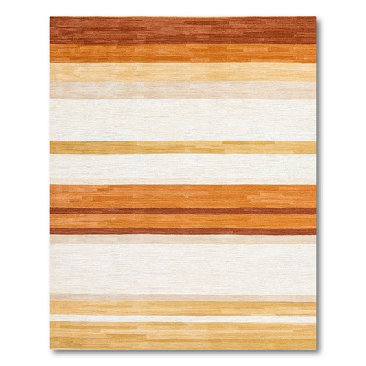 Warm Horizontal Gradient Stripes Rug