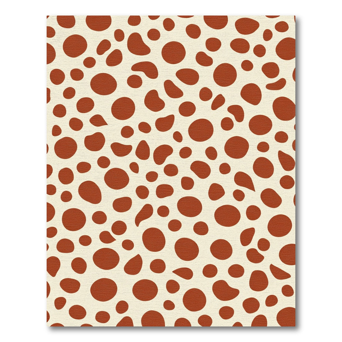 Rust Brown Spotted Cream Rug