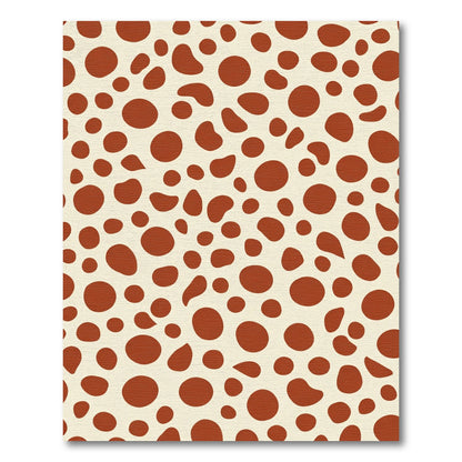 Rust Brown Spotted Cream Rug