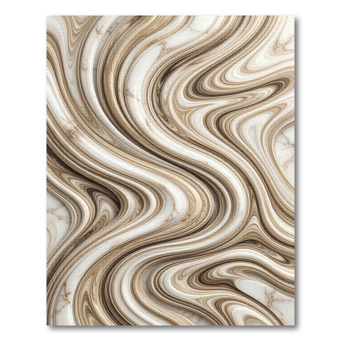 Abstract Swirl Marble Flow Runner Rug