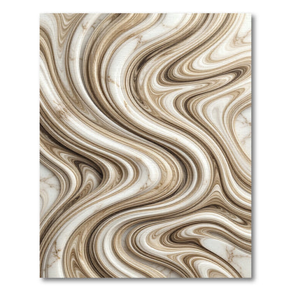 Abstract Swirl Marble Flow Runner Rug