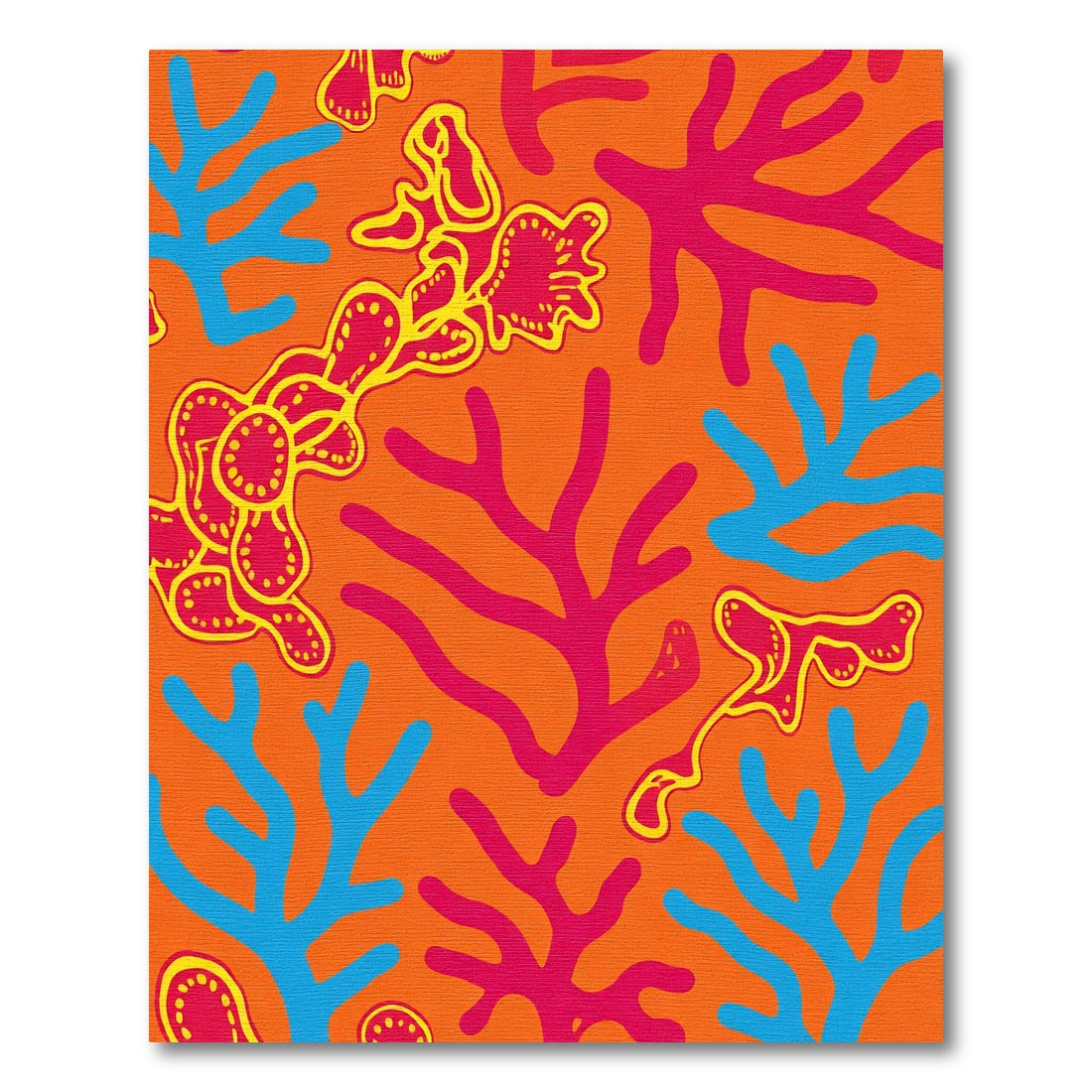 Coral Reef Abstract Shapes Rug