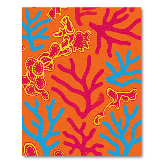 Coral Reef Abstract Shapes Rug
