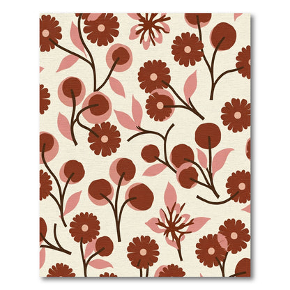Sweet Retro Floral Bloom Rug