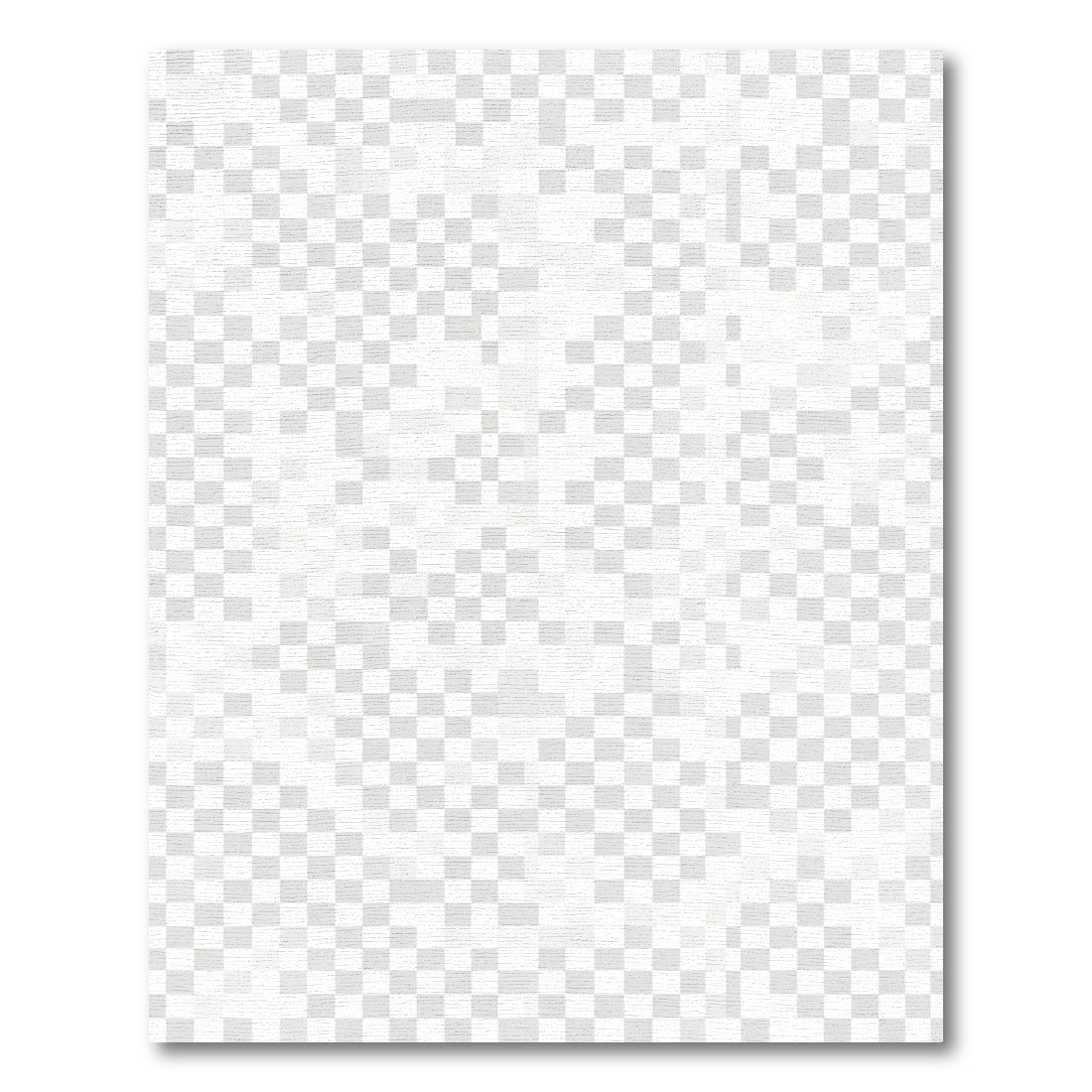 Soft White Cloud Pixelated Background Rug