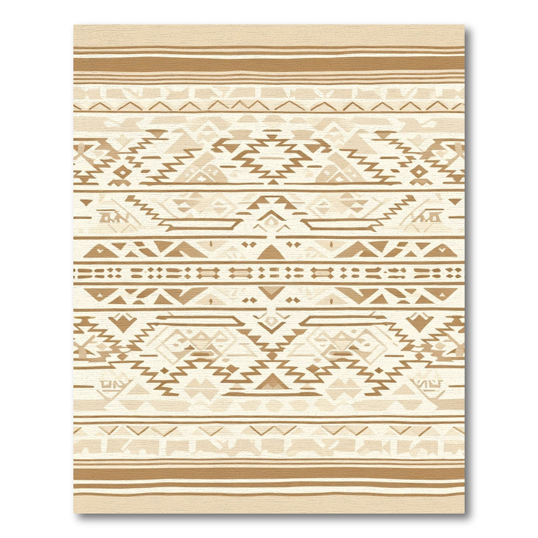 Earthy Boho Geometric Stripe Rug