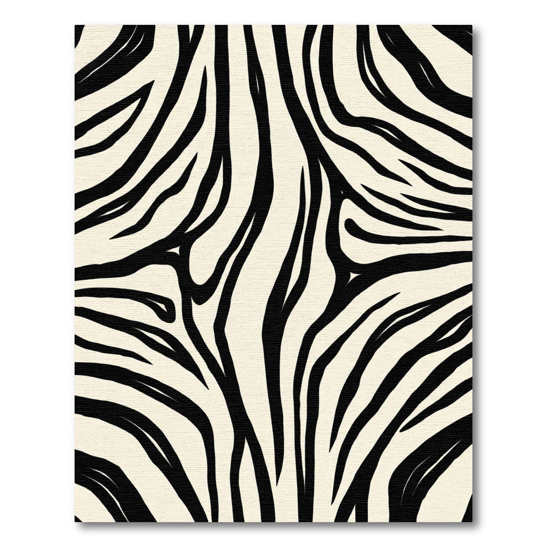 Cream Black Zebra Stripes Rug