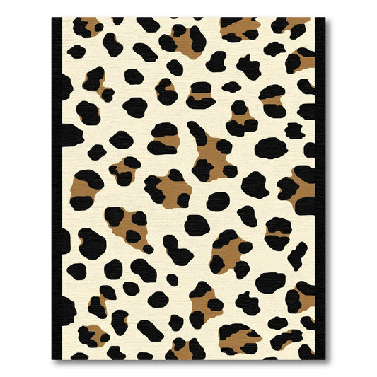 Cream Spotted Animal Print Rug