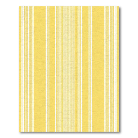 Sunny Yellow and White Pinstripe Rug