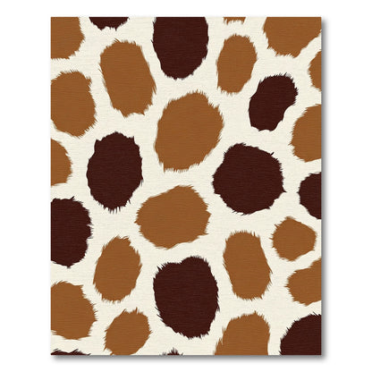 Giraffe Print Brown Cream Spots Rug