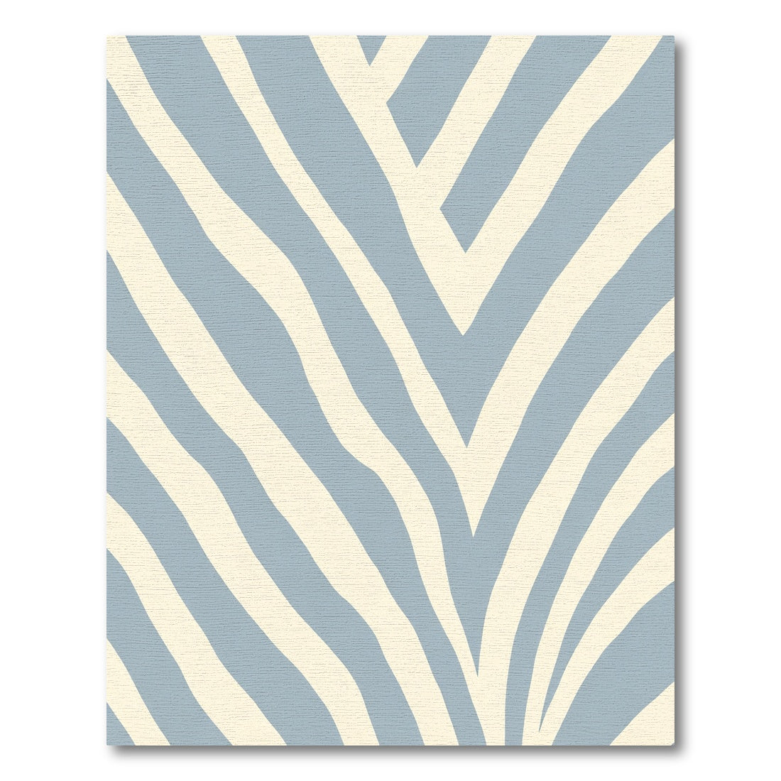 Pale Blue Wavy Stripe Rug