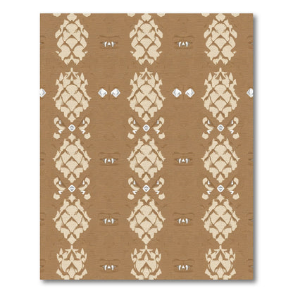 Earthy Tan Pinecone Medallion Rug