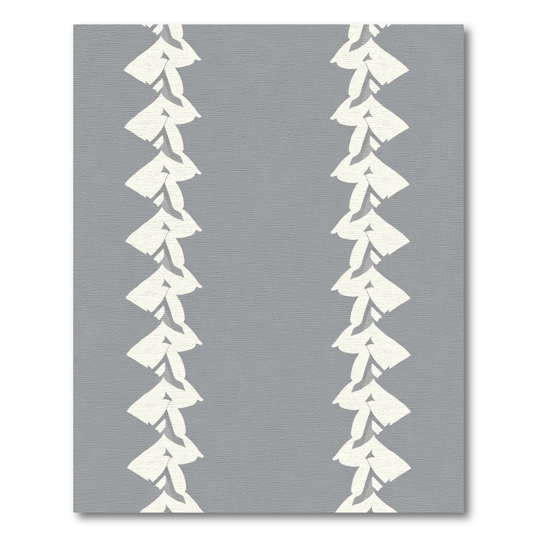 Gray Cream Vertical Cascading Leaf Rug