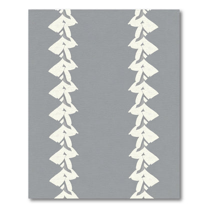 Gray Cream Vertical Cascading Leaf Rug