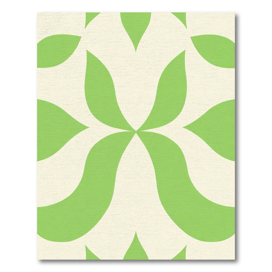 Lime Green Petal Swirl Rug
