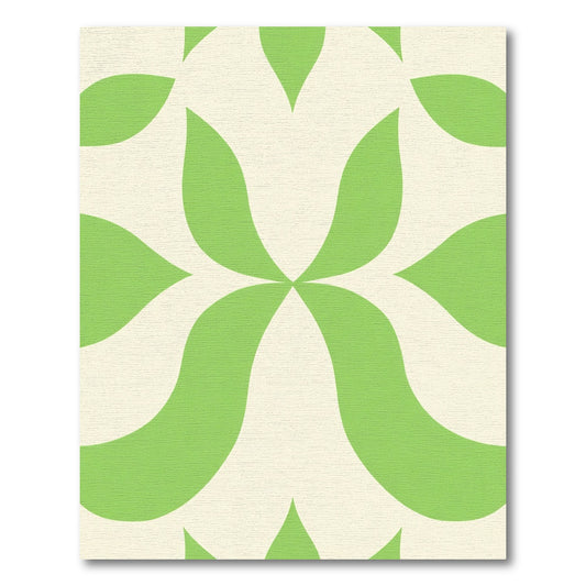 Lime Green Petal Swirl Rug