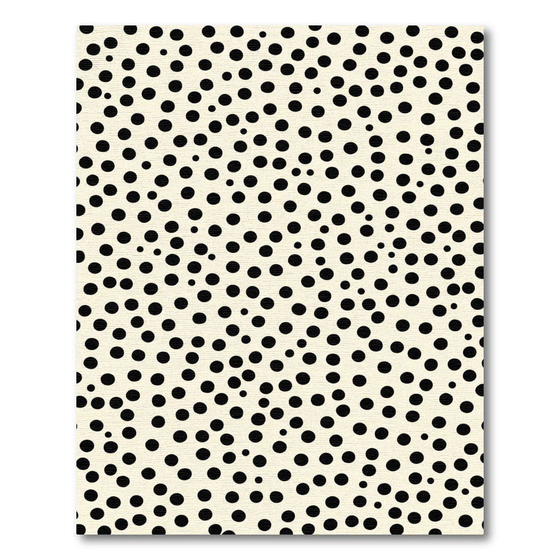 Cream Black Polka Dot Chaos Rug