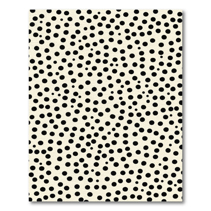 Cream Black Polka Dot Chaos Rug