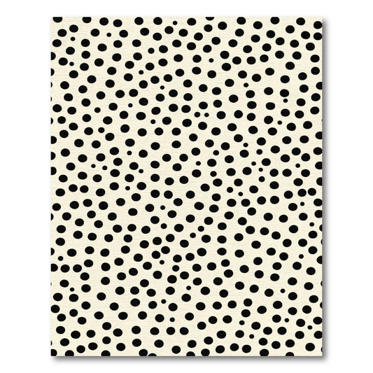 Cream Black Polka Dot Chaos Rug
