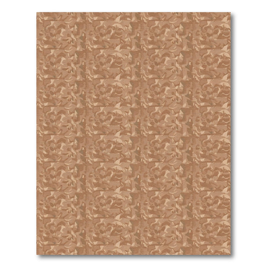 Earthy Brown Abstract Camouflage Rug