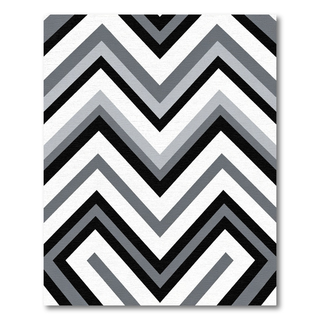 Monochrome Zigzag Chevron Geometric Rug
