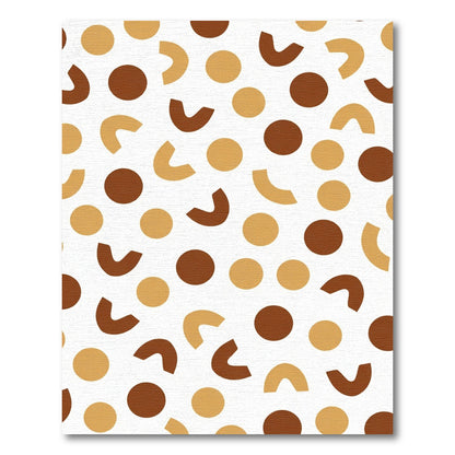 Retro Circles Arches Brown Gold Rug