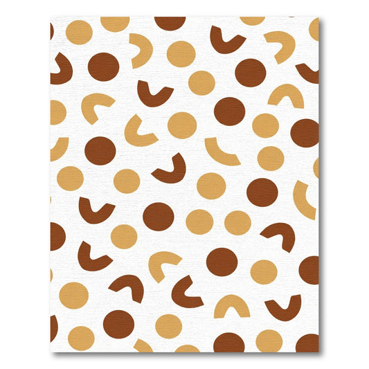 Retro Circles Arches Brown Gold Rug