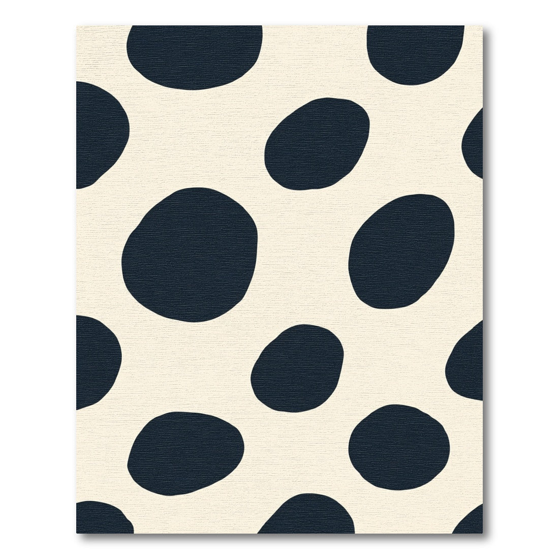 Navy Blue Organic Polka Dot Rug