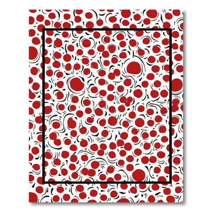 Crimson Circles Whimsical Swirl Rug