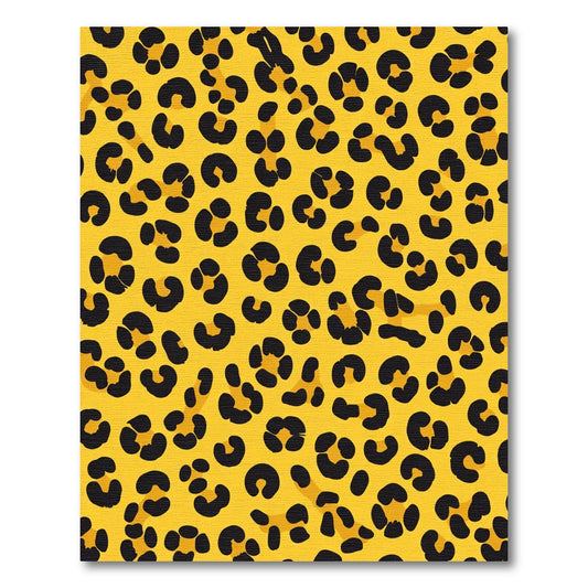 Bold Yellow Spotted Cat Print Rug