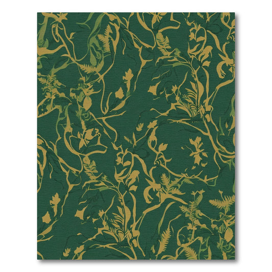 Deep Emerald Botanical Vine Rug