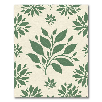 Forest Green Leafy Branches Rug