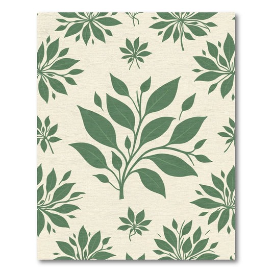 Forest Green Leafy Branches Rug
