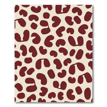 Deep Red Abstract Spots Rug
