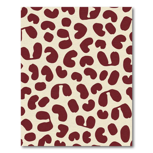 Deep Red Abstract Spots Rug