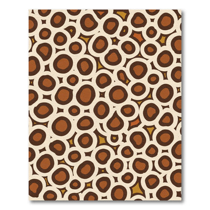 Brown Cream Organic Circles Rug