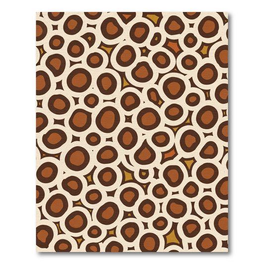Brown Cream Organic Circles Rug